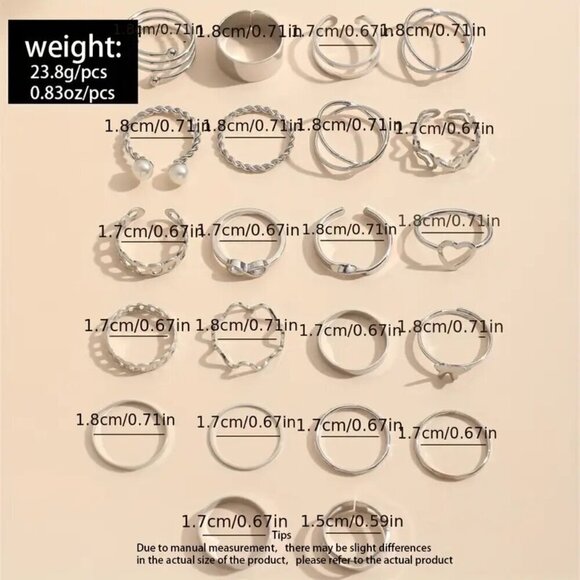22pcs Stacking Rings - Picture 5 of 7